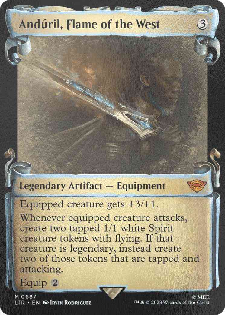Andúril, Flame of the West [687] [Scrolls Showcase] [The Lord of the Rings: Tales of Middle-earth] [Silver Foil]
