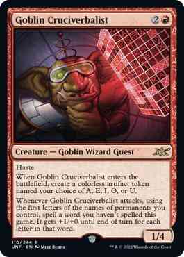 Goblin Cruciverbalist [110] [Unfinity] [Non-Foil]