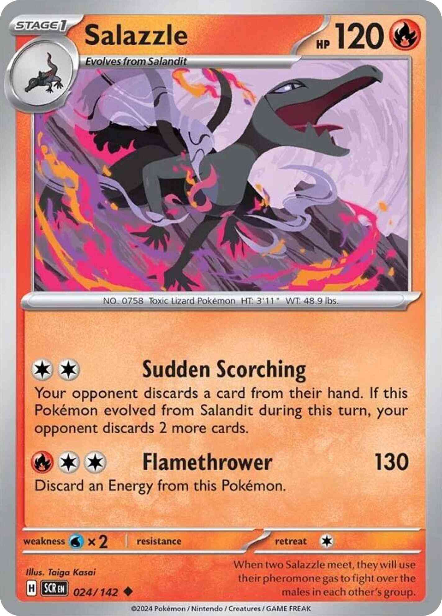 Salazzle - 024/142 - Uncommon [sv07-024] [Non-Holo]