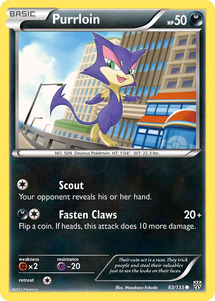 Purrloin - 83/135 - Common [bw8-83] [Reverse Holo]