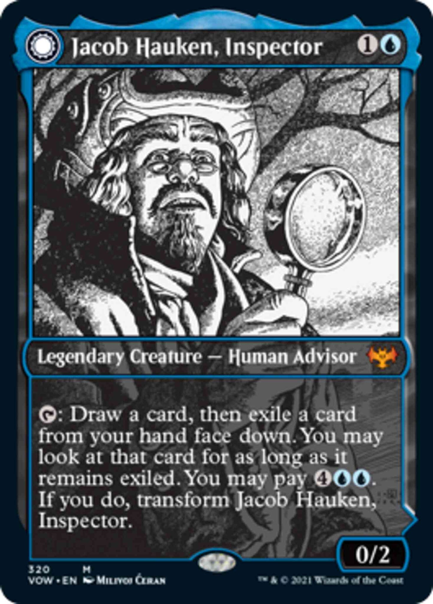 Jacob Hauken, Inspector // Hauken's Insight [320] [Eternal Night Showcase] [Innistrad: Crimson Vow] [Non-Foil]