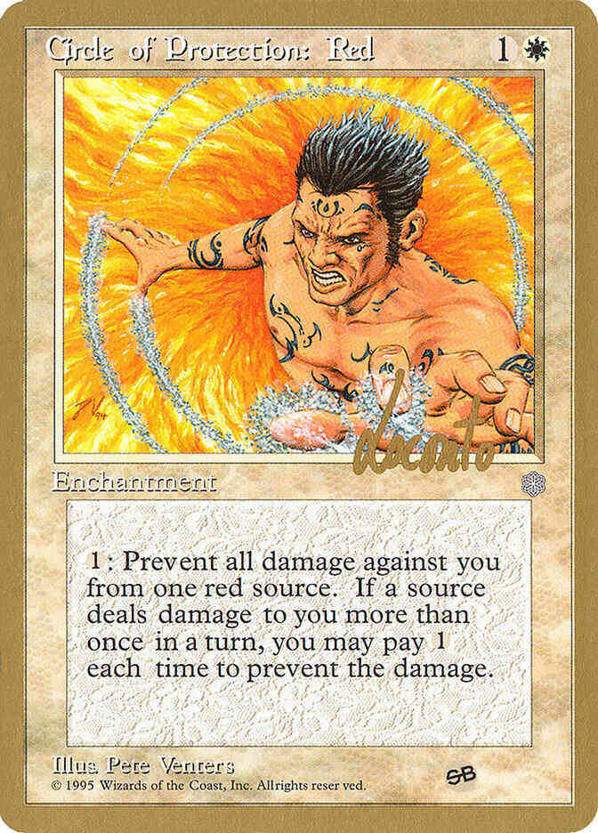 Circle of Protection: Red [ml15sb] [Michael Locanto] [Ice Age Set Symbol] [Pro Tour Collector Set] [Non-Foil]