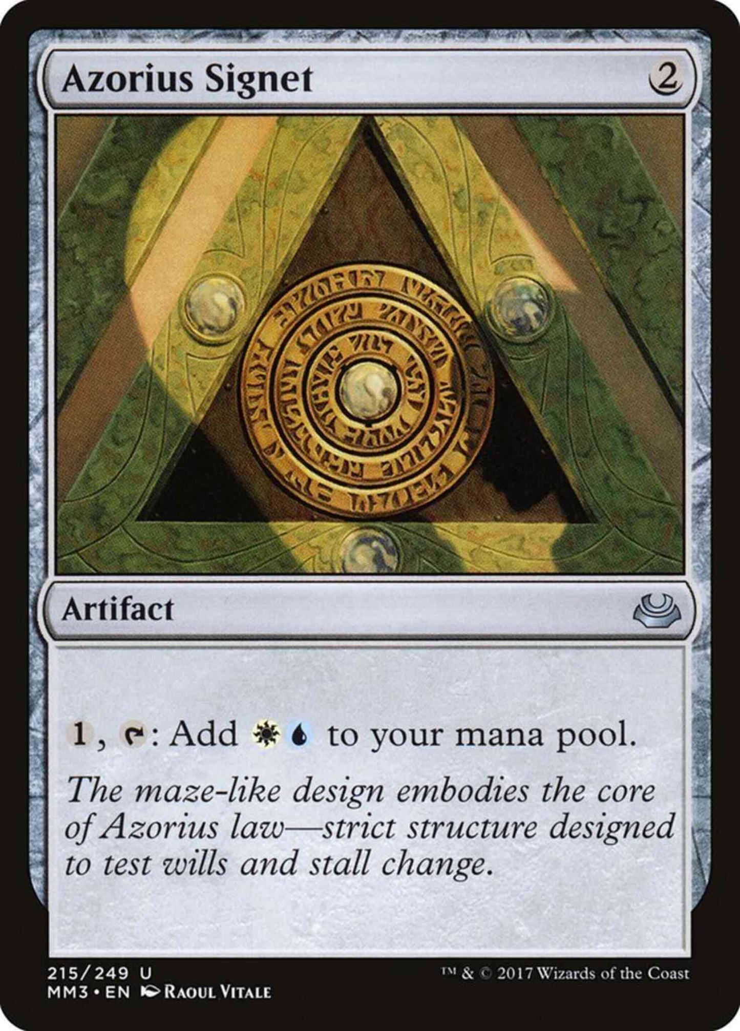 Azorius Signet [215] [Modern Masters 2017] [Non-Foil]