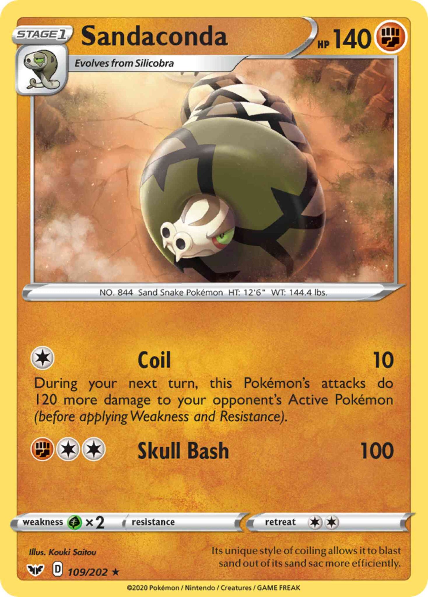 Sandaconda - 109/202 - Rare [swsh1-109] [Non-Holo]