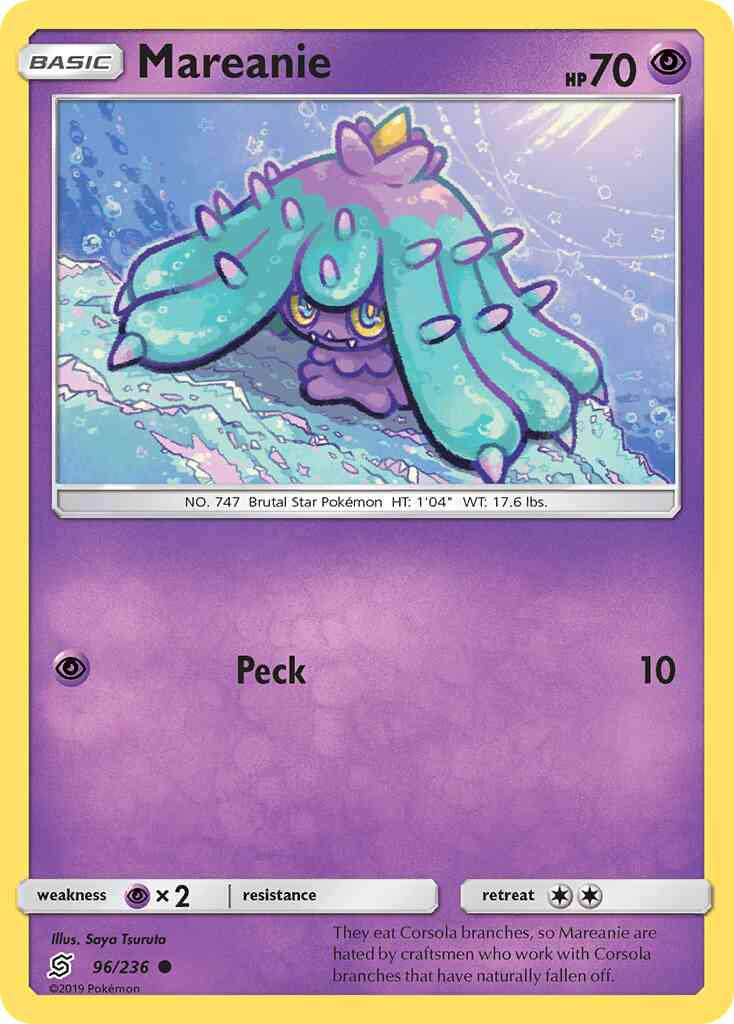 Mareanie - 96/236 - Common [sm11-96] [Reverse Holo]
