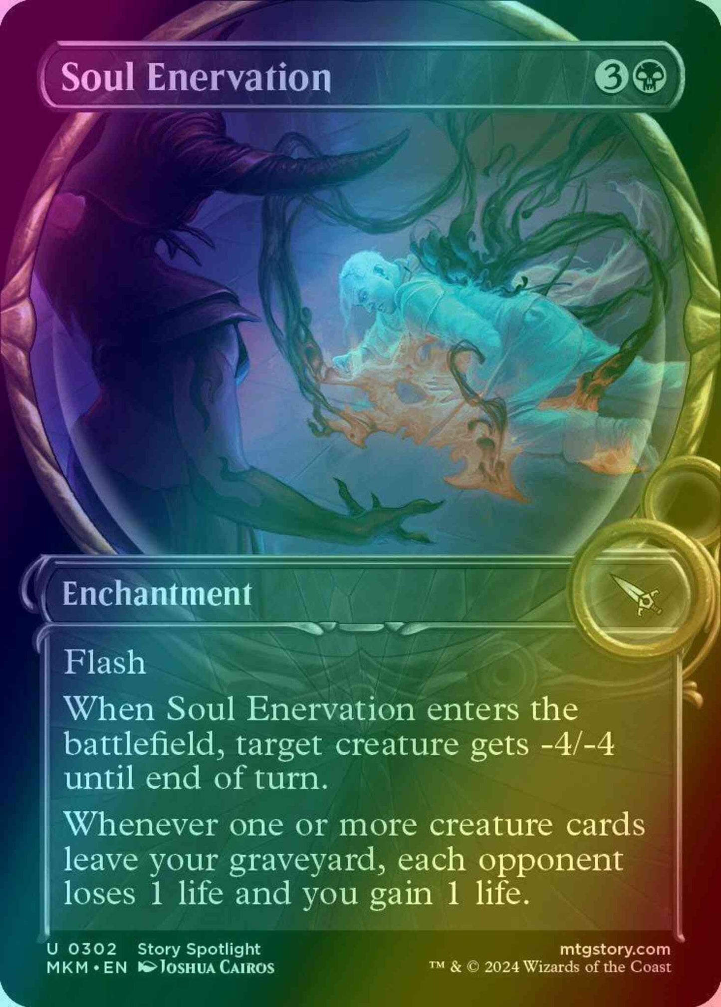 Soul Enervation [302] [Magnified Showcase] [Murders at Karlov Manor] [Foil]
