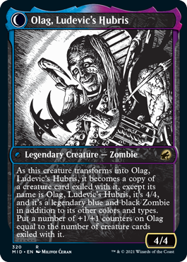 Ludevic, Necrogenius // Olag, Ludevic's Hubris [320] [Eternal Night Showcase] [Innistrad: Midnight Hunt] [Non-Foil]