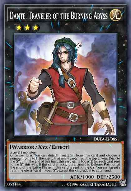 Dante, Traveler of the Burning Abyss - PGL3-EN077 - Gold Rare - 1st Edition