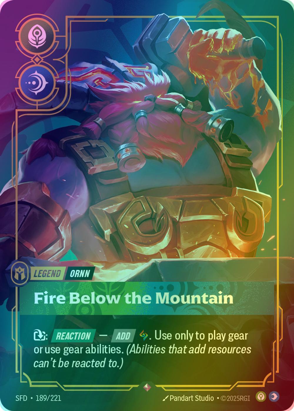 Fire Below the Mountain (Ornn) - 189/221 [Spiritforged] [Foil]