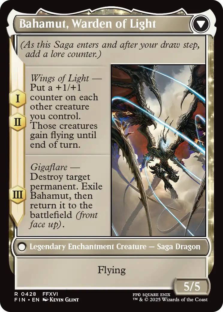 Dion, Bahamut's Dominant // Bahamut, Warden of Light [428] [Extended Art] [FINAL FANTASY] [Non-Foil]