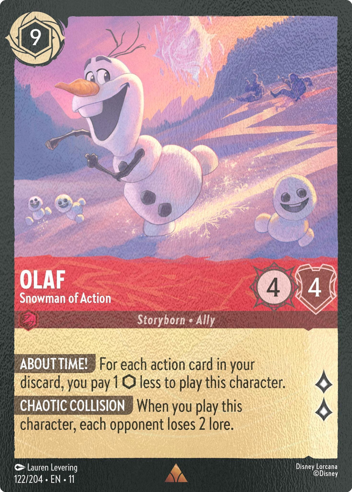 Olaf - Snowman of Action - 122/204 [Winterspell] [Cold Foil]