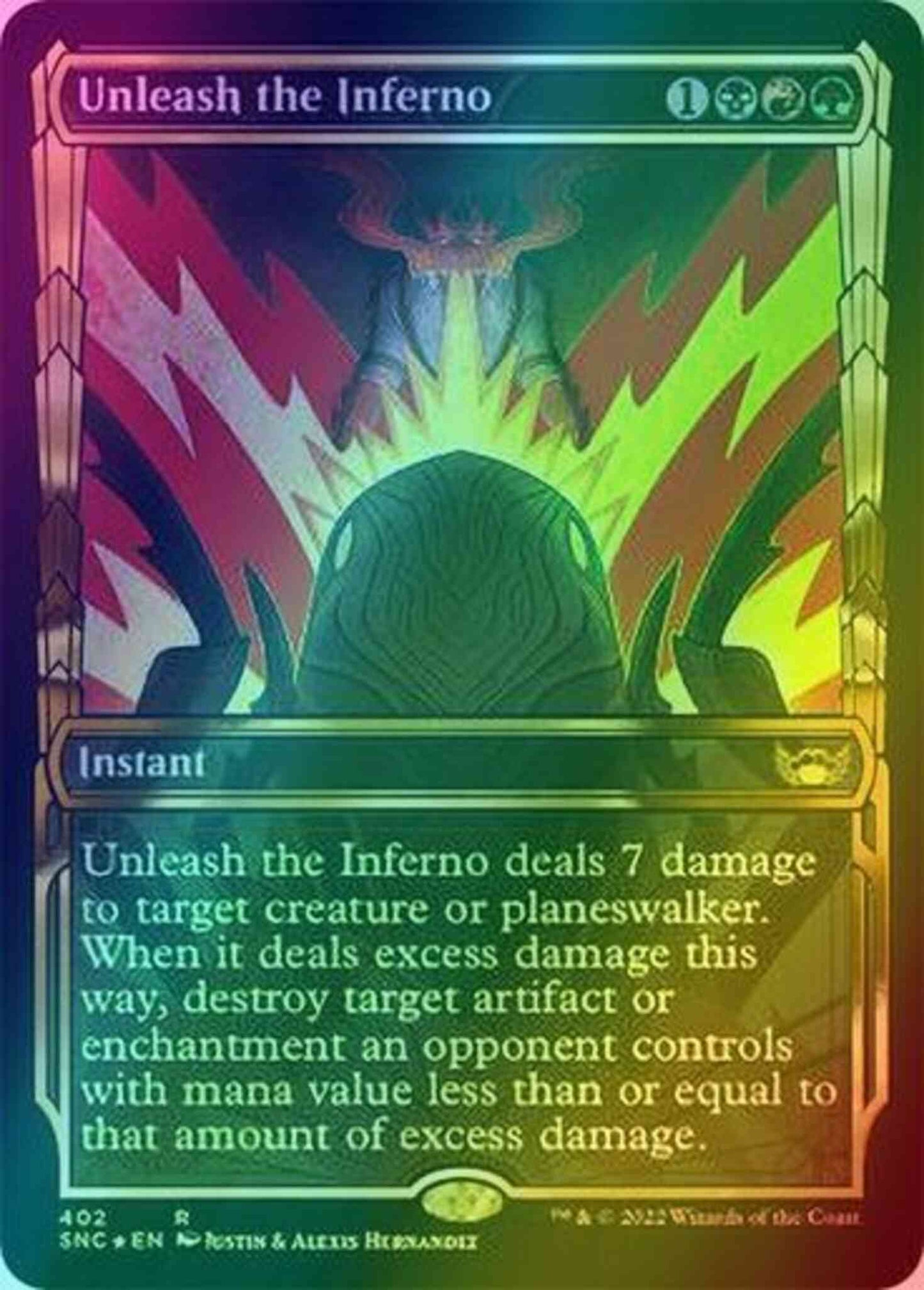 Unleash the Inferno [402] [Golden Age Showcase] [Streets of New Capenna] [Gilded Foil]