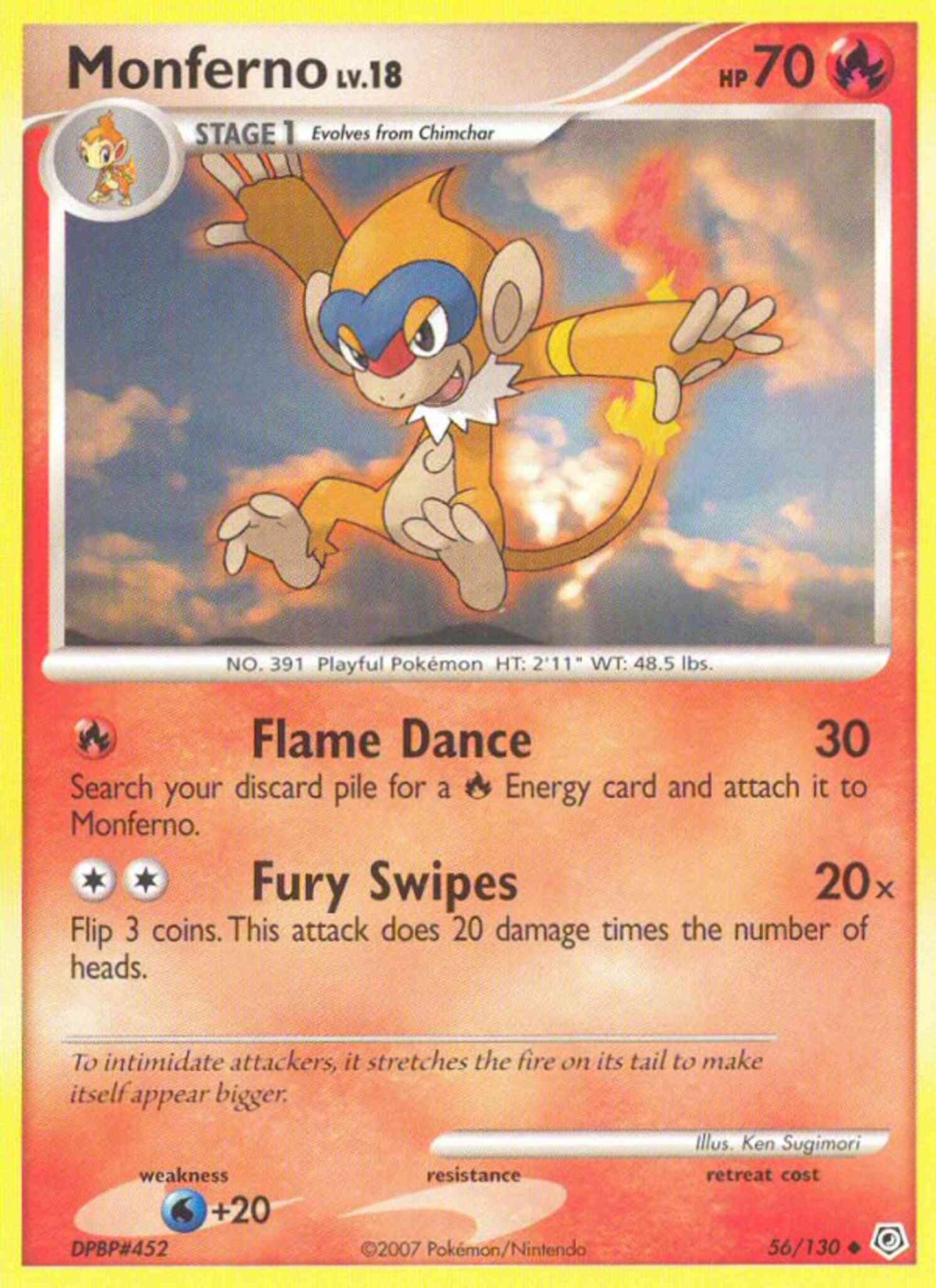 Monferno - 56/130 - Uncommon [dp1-56] [Reverse Holo]