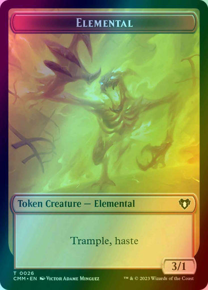 Elemental Token (26) // Elephant Token (31) [Commander Masters: Tokens] [Foil]