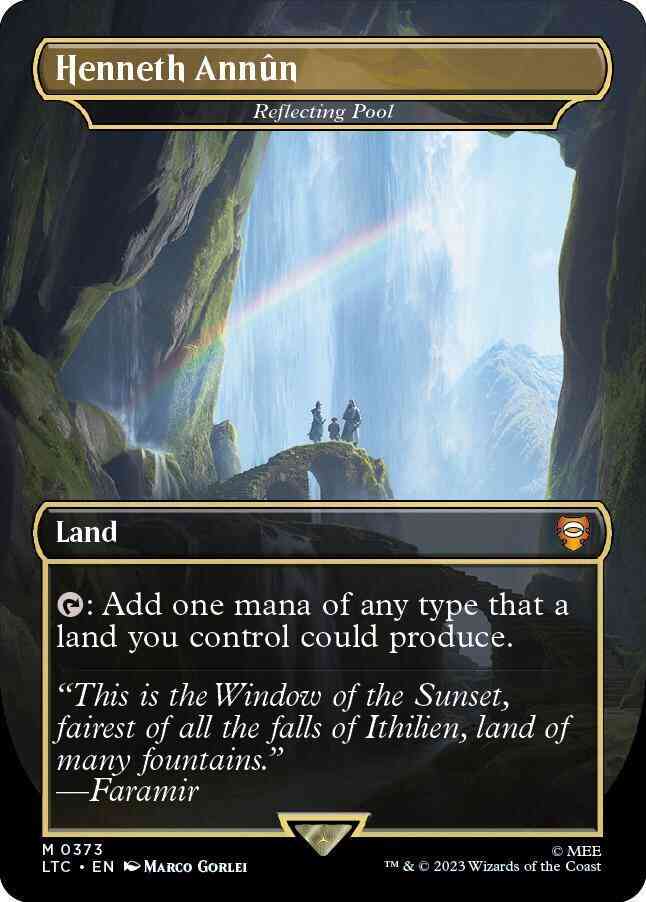 Henneth Annûn - Reflecting Pool [373] [Borderless] [Realms and Relics] [The Lord of the Rings: Tales of Middle-earth: Commander] [Non-Foil]