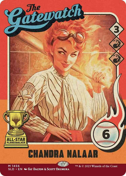Chandra Nalaar // Chandra Nalaar [1456] [Borderless] [Magic: The Baseballing] [Secret Lair Drop] [Non-Foil]