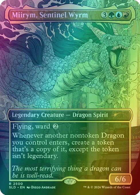 Miirym, Sentinel Wyrm [2500] [Borderless] [D&D: Whispers in Candlekeep] [Secret Lair Drop] [Foil]
