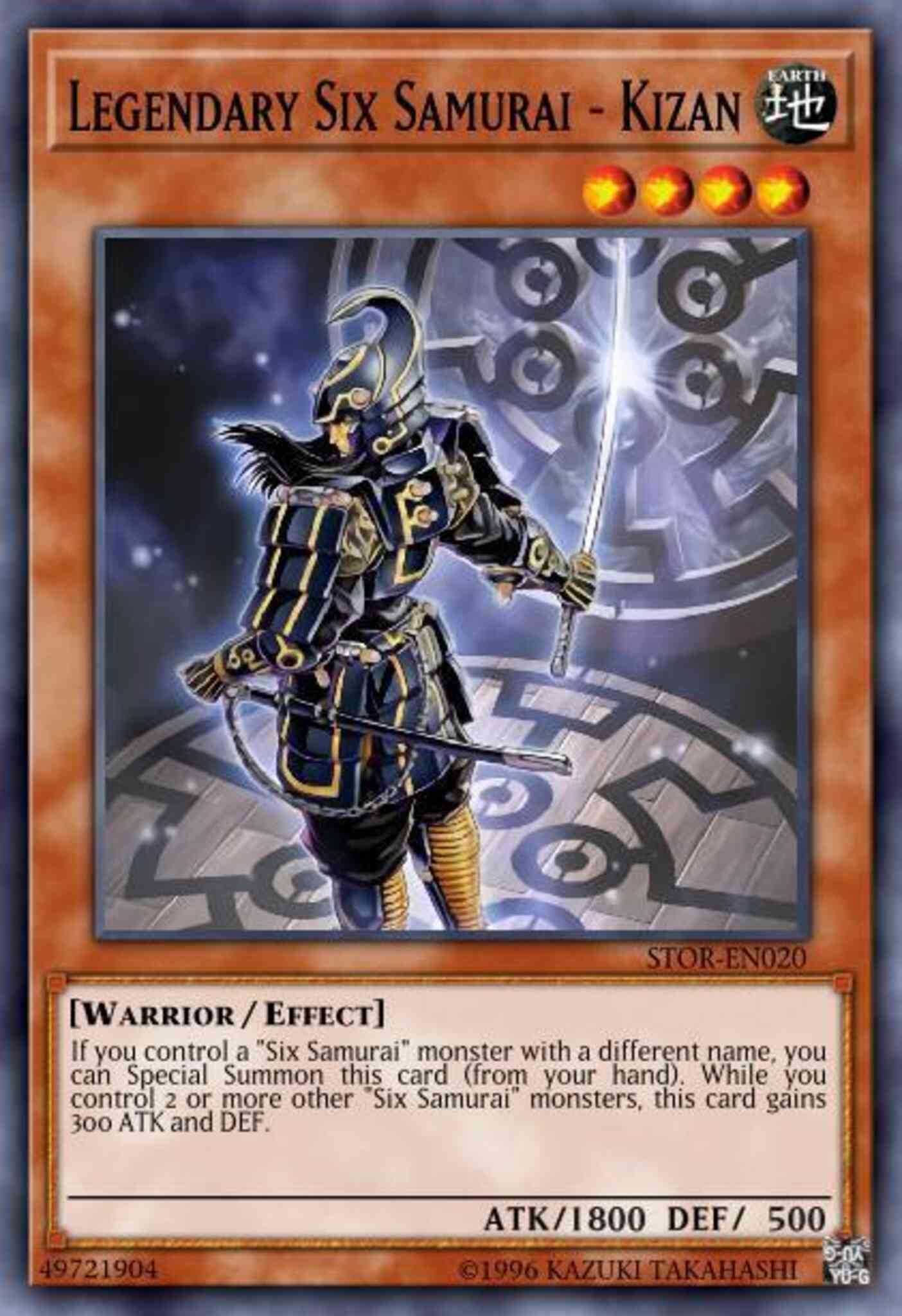 Legendary Six Samurai - Kizan - SPWA-EN010 - Super Rare - 1st Edition