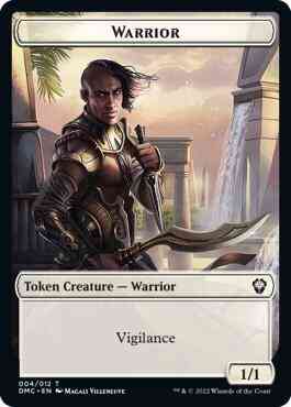 Warrior Token (04) // Zombie Knight Token (05) [DMC/DMC Set Symbol] [Dominaria United: Commander: Tokens] [Non-Foil]