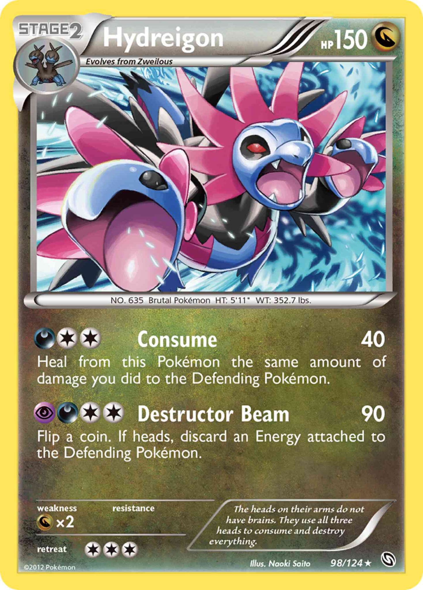 Hydreigon - 98/124 - Rare [bw6-98] [Reverse Holo]
