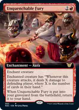 Unquenchable Fury [63] [Extended Art] [Kamigawa: Neon Dynasty: Commander] [Non-Foil]