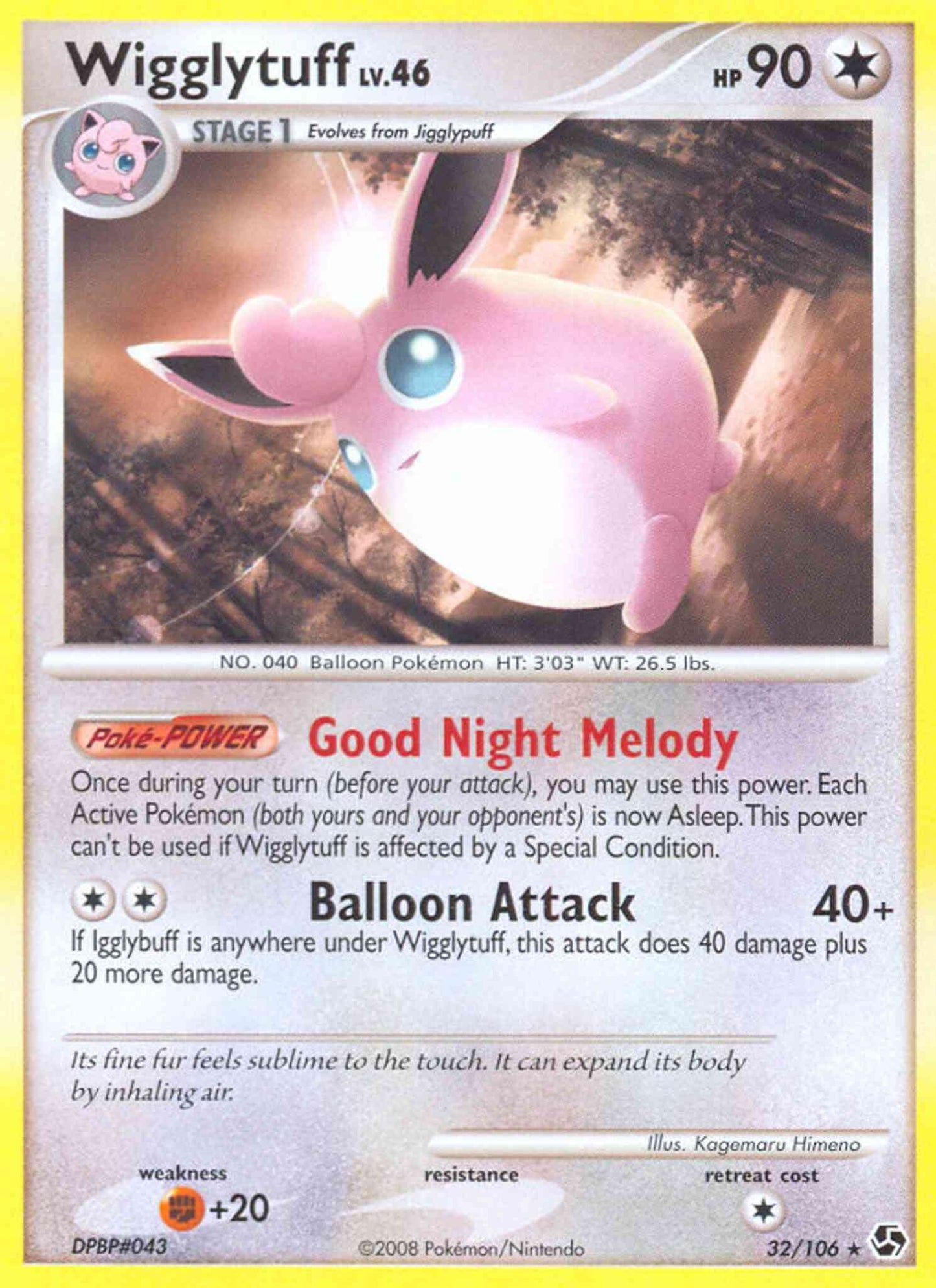 Wigglytuff - 32/106 - Rare [dp4-32] [Reverse Holo]