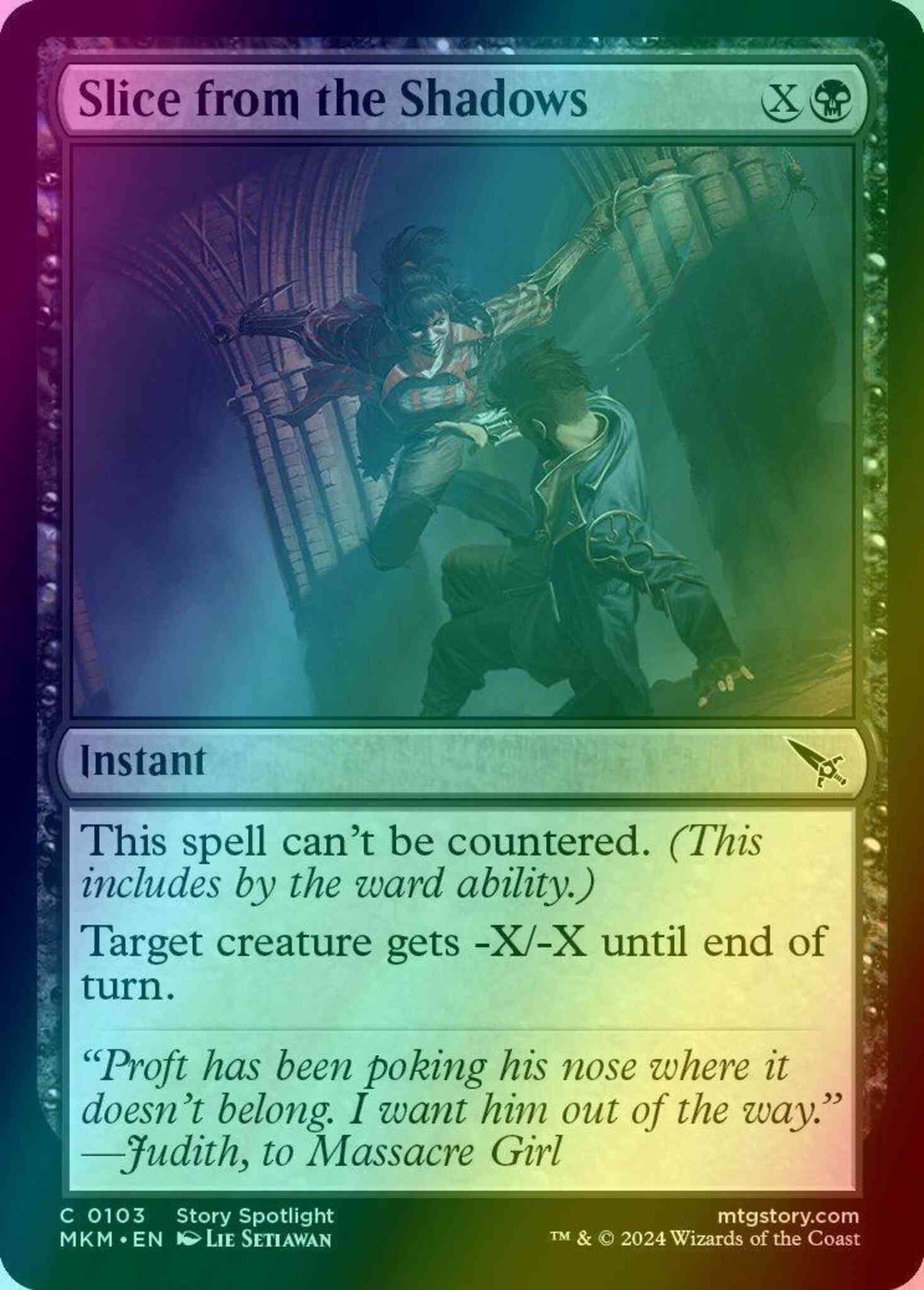 Slice from the Shadows [103] [Murders at Karlov Manor] [Foil]