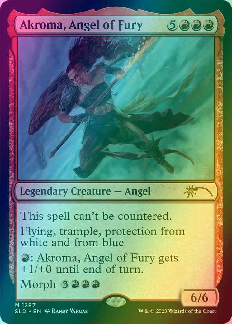 Akroma, Angel of Fury [1287] [Randy Vargas] [Secret Lair Drop] [Foil]