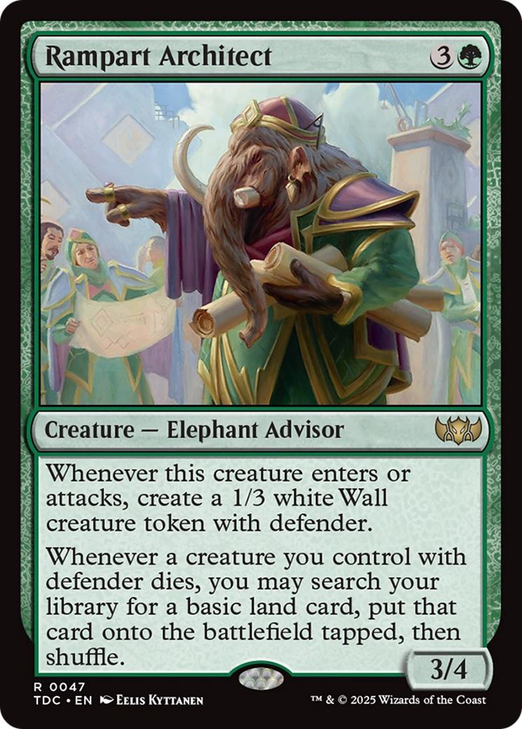 Rampart Architect [47] [Tarkir: Dragonstorm: Commander] [Non-Foil]