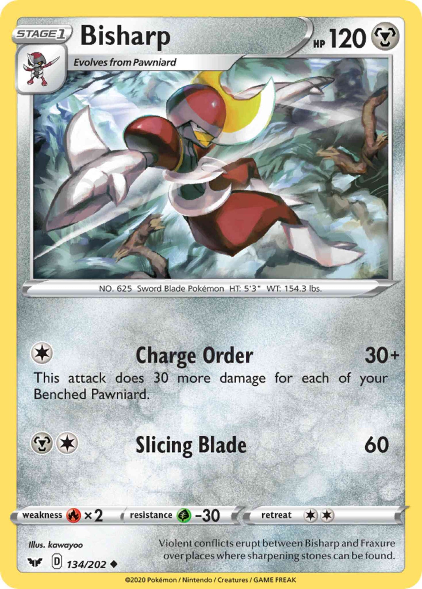 Bisharp - 134/202 - Uncommon [swsh1-134] [Non-Holo]