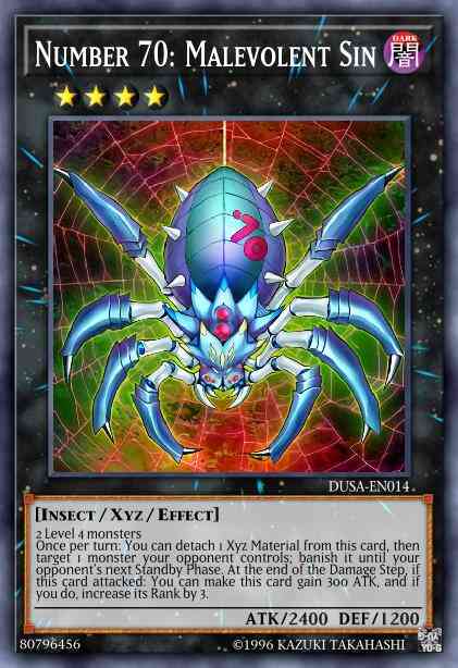 Number 70: Malevolent Sin - DUSA-EN014 - Ultra Rare - 1st Edition