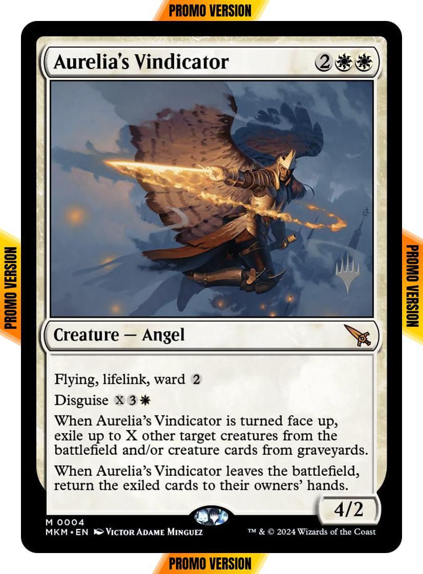 Aurelia's Vindicator [4p] [Promo Pack] [Murders at Karlov Manor: Promos] [Non-Foil]