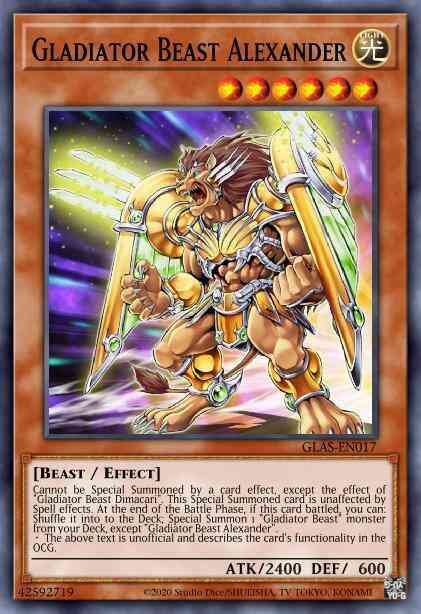 Gladiator Beast Alexander - GLAS-EN017 - Ultimate Rare - 1st Edition