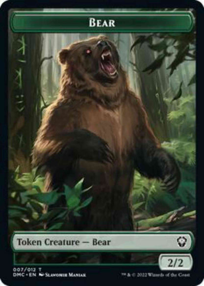 Bear Token (07) // Kavu Token (12) [DMC/DMC Set Symbol] [Dominaria United: Commander: Tokens] [Non-Foil]
