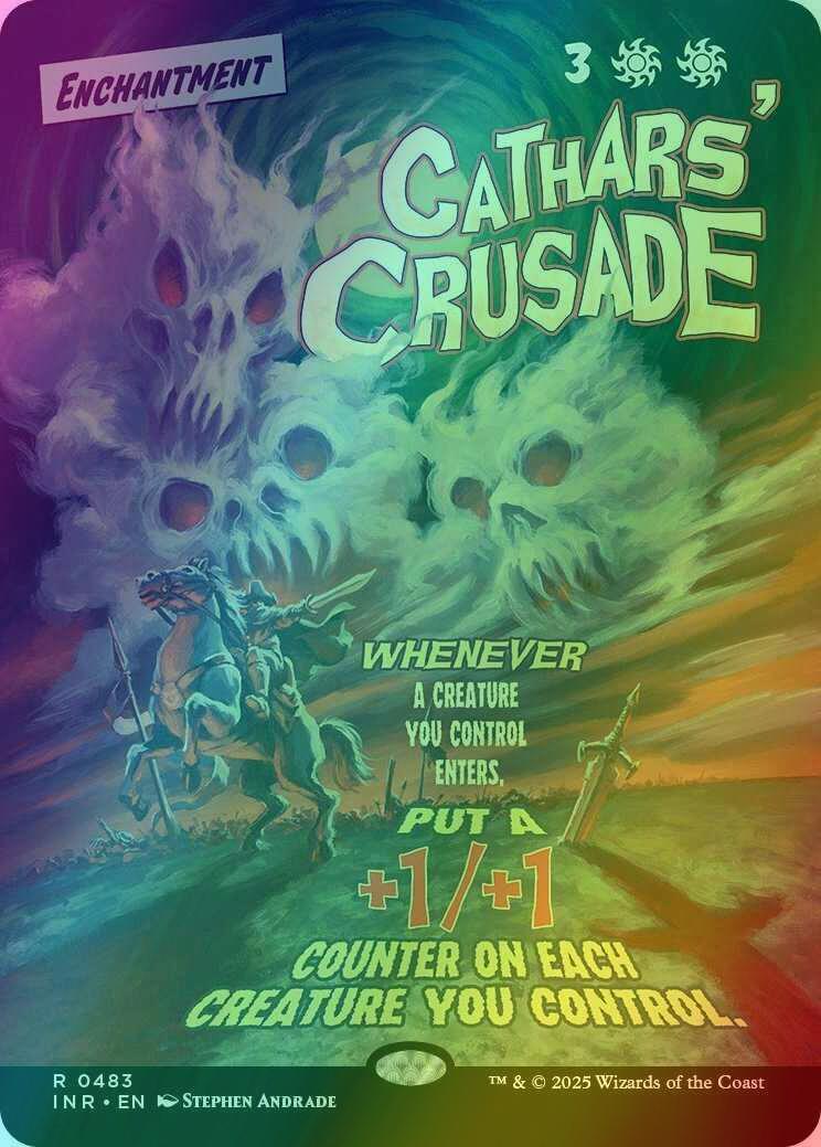 Cathars' Crusade [483] [Borderless] [Poster] [Innistrad Remastered] [Foil]