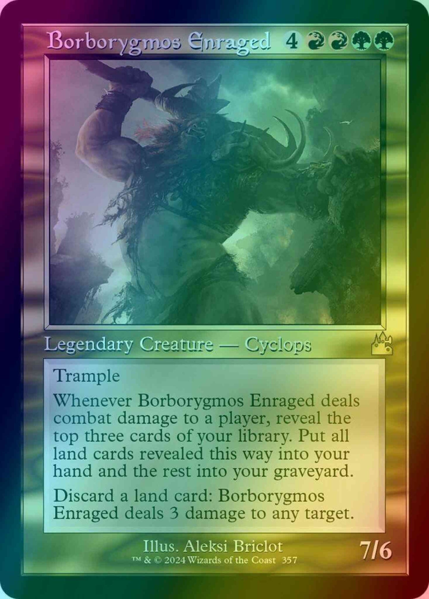 Borborygmos Enraged [357] [Retro Frame] [Ravnica Remastered] [Foil]