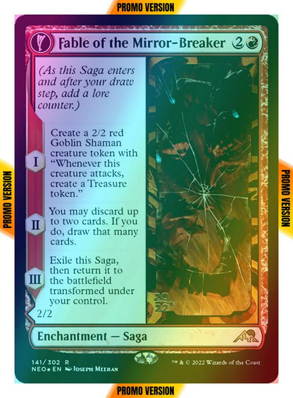 Fable of the Mirror-Breaker // Reflection of Kiki-Jiki [Prerelease] [141s] [Kamigawa: Neon Dynasty: Promos] [Foil]