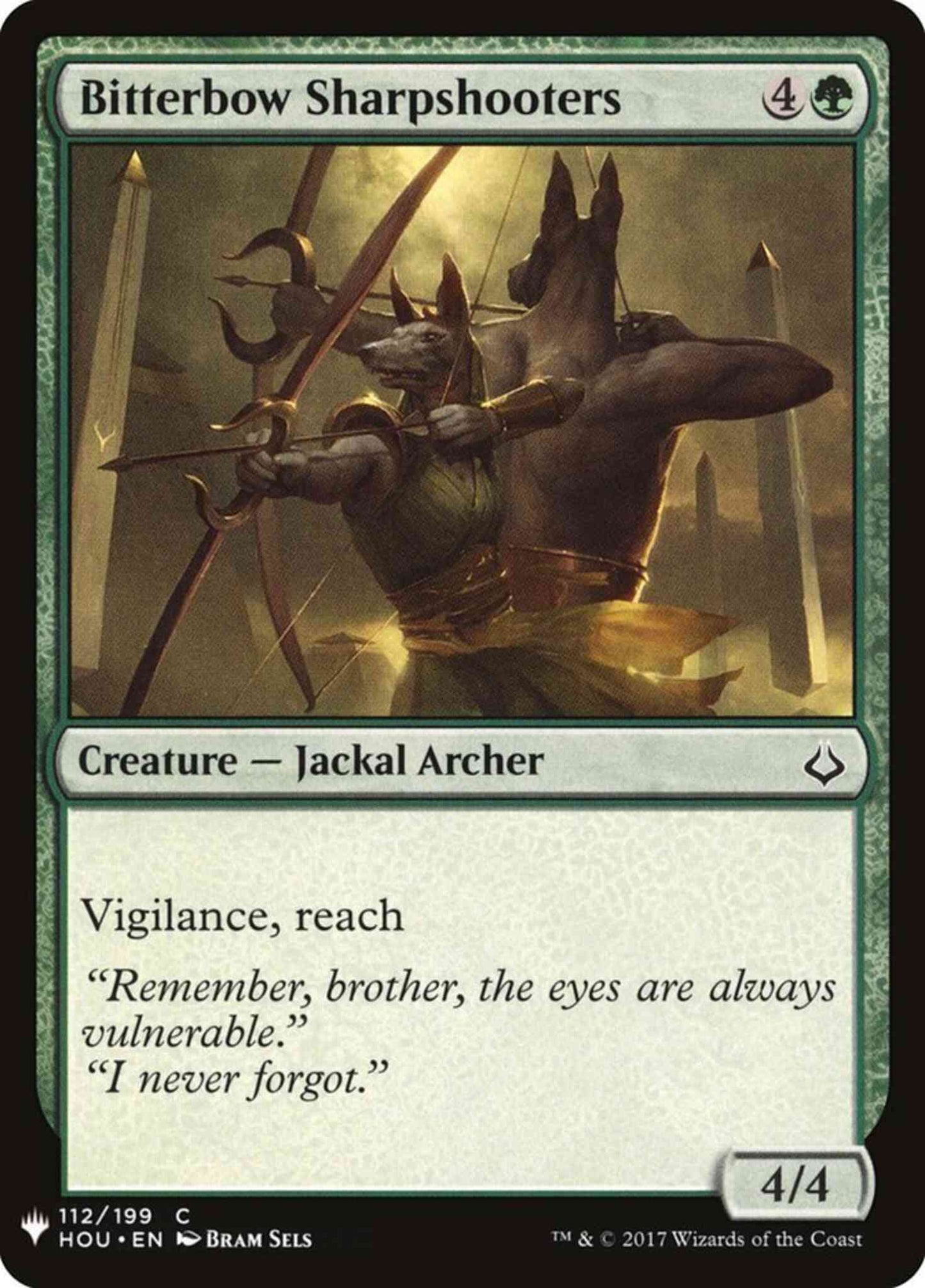 Bitterbow Sharpshooters [HOU-112] [The List] [Non-Foil]