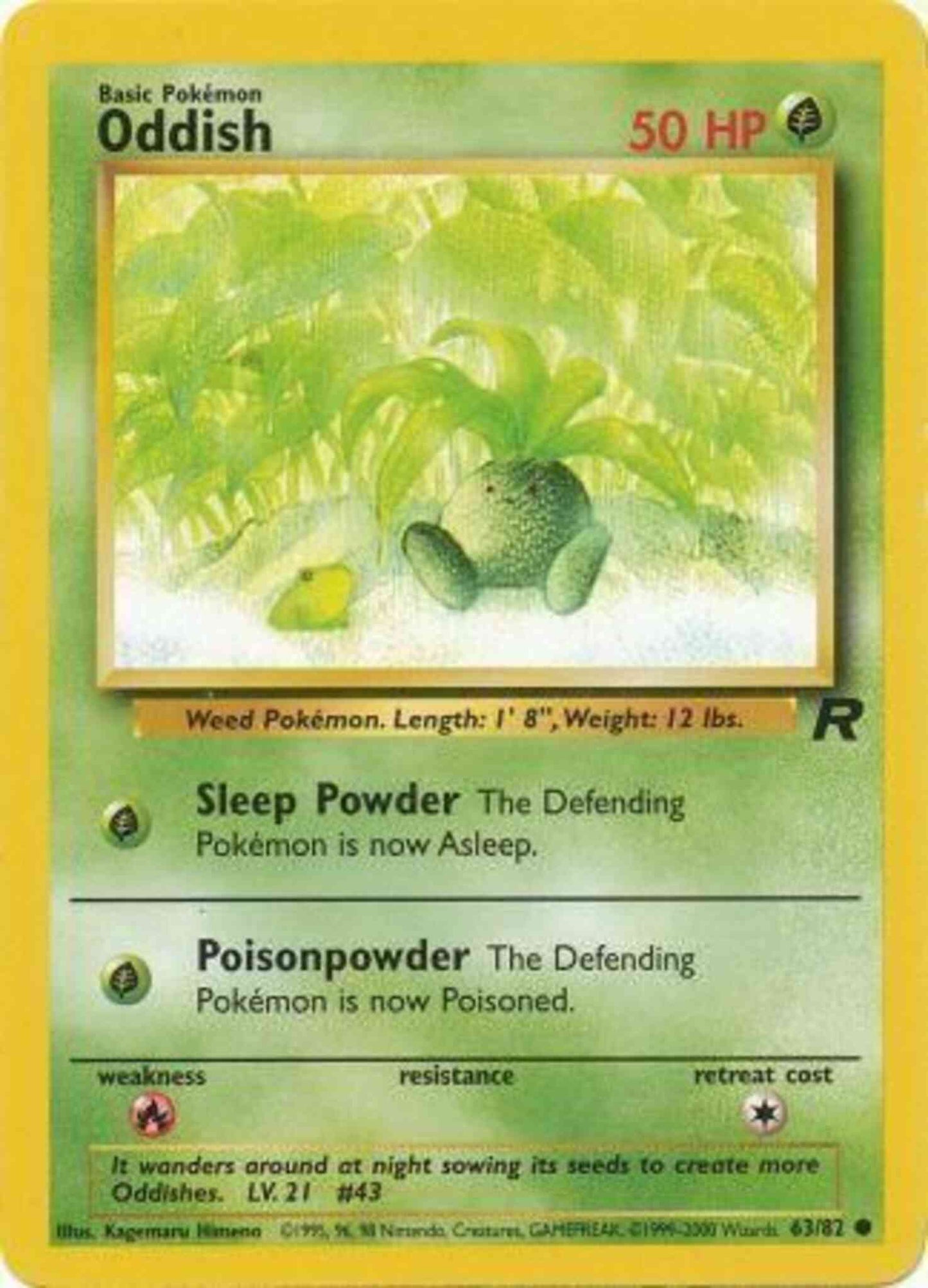 Oddish - 63/82 - Common - Unlimited [base5U-63] [Non-Holo]