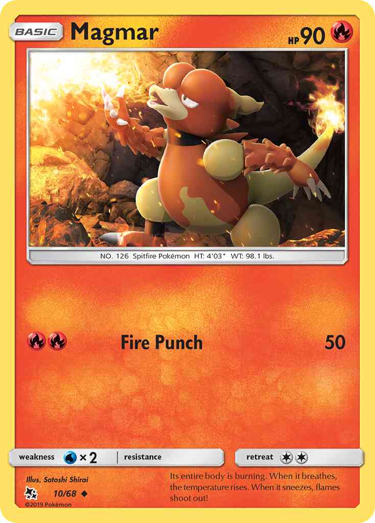 Magmar - 10/68 - Uncommon [sm115-10] [Reverse Holo]