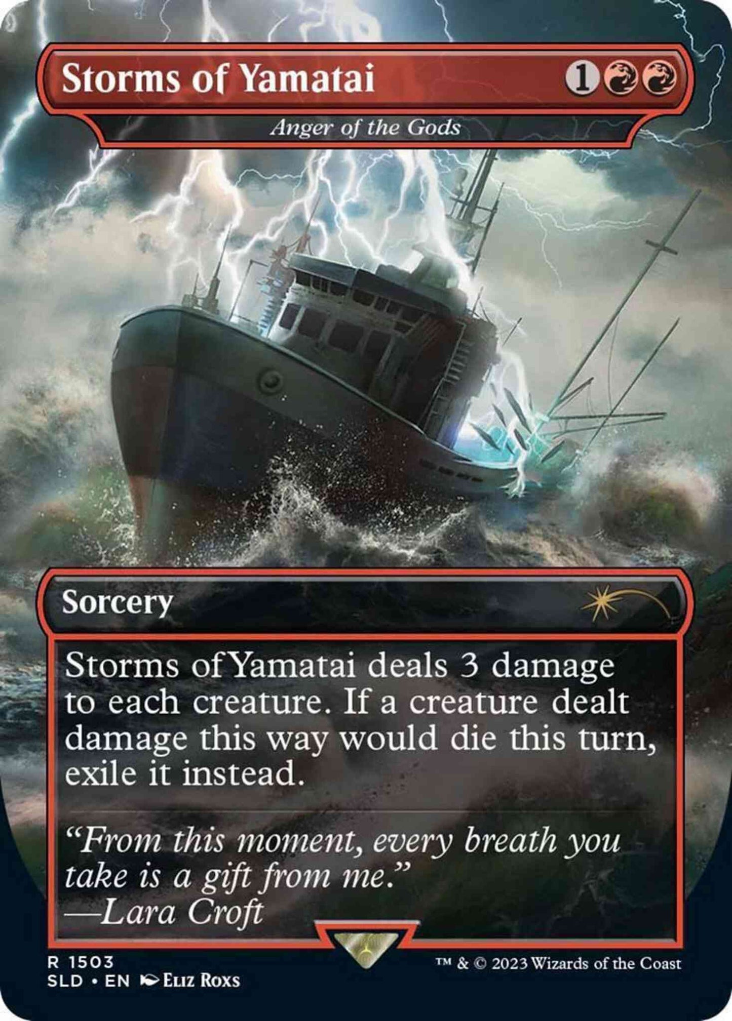 Storms of Yamatai - Anger of the Gods [1503] [Borderless] [Tomb Raider] [Secret Lair Drop] [Non-Foil]
