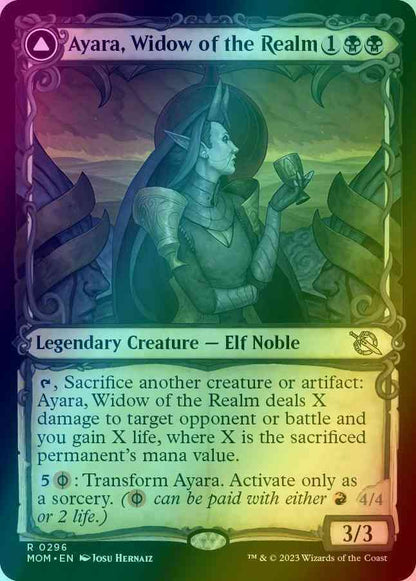 Ayara, Widow of the Realm // Ayara, Furnace Queen [296] [Planar Showcase] [March of the Machine] [Foil]