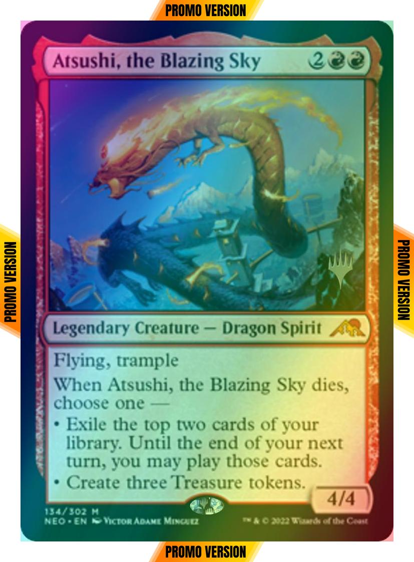 Atsushi, the Blazing Sky [Promo Pack] [134p] [Kamigawa: Neon Dynasty: Promos] [Foil]