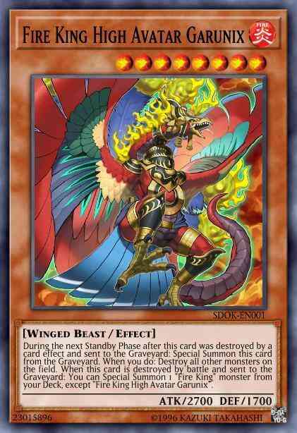 Fire King High Avatar Garunix - SDOK-EN001 - Ultra Rare - 1st Edition