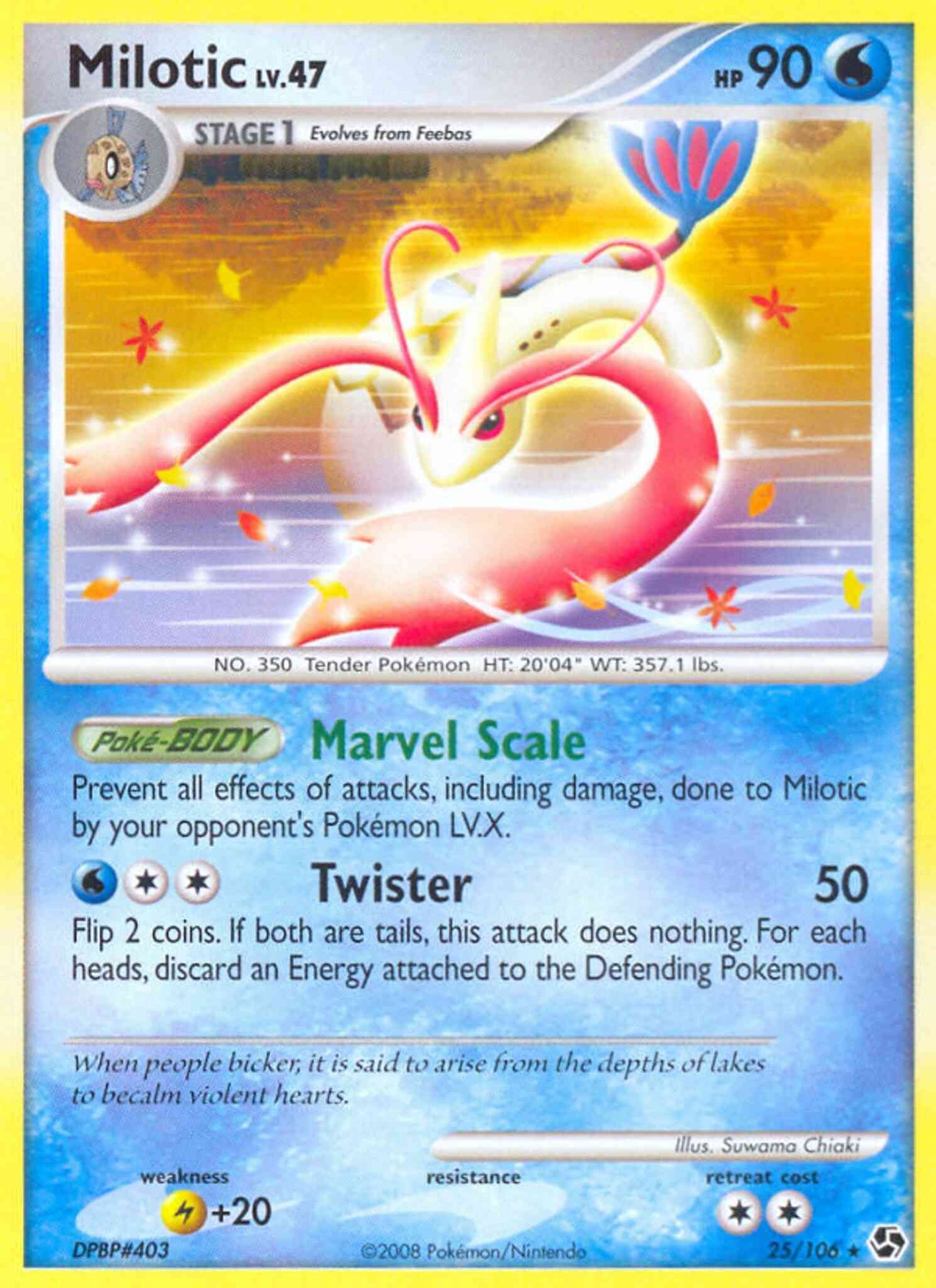 Milotic - 25/106 - Rare [dp4-25] [Non-Holo]