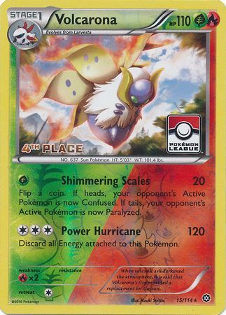Volcarona - 15/114 - 4th Place League Promo [Reverse Holo]