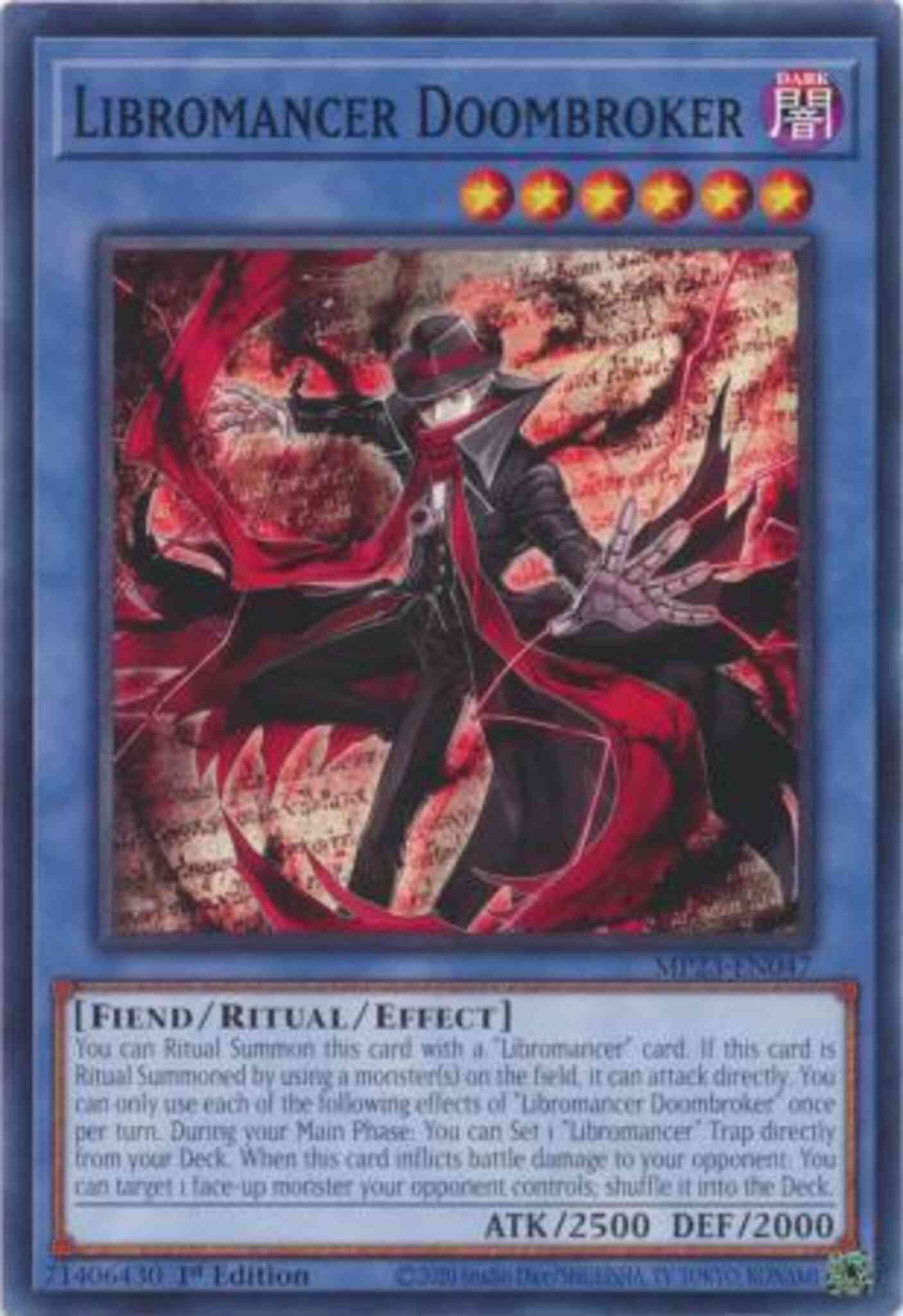 Libromancer Doombroker - MP23-EN047 - Common - 1st Edition