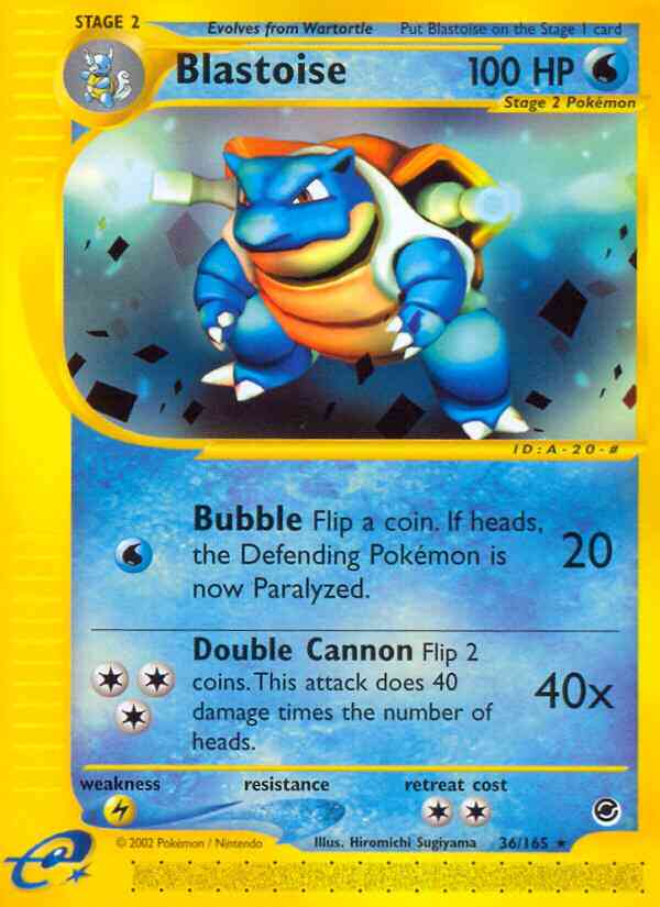 Blastoise - 36/165 - Rare [ecard1-36] [Reverse Holo]