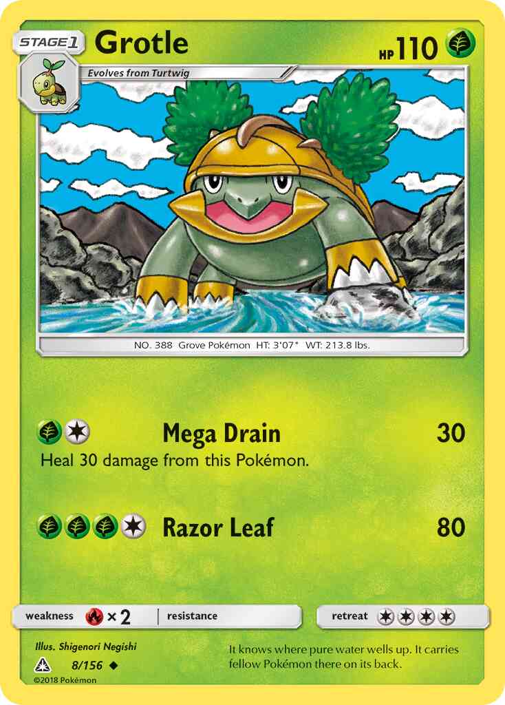 Grotle - 8/156 - Uncommon [sm5-8] [Non-Holo]