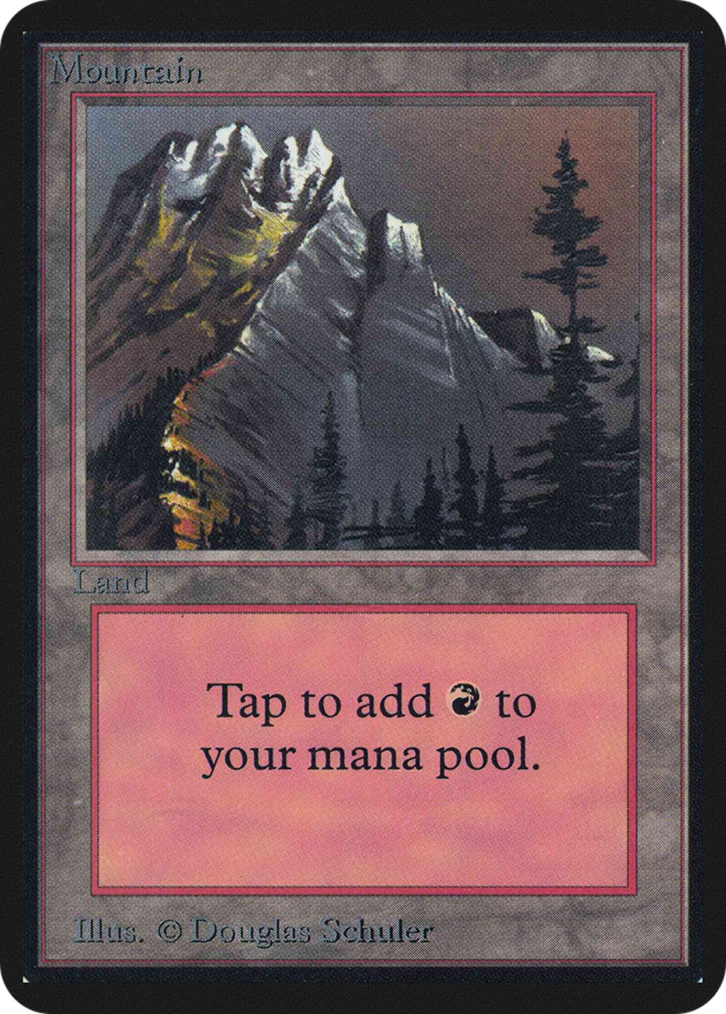 Mountain [Red Sky Behind Tall Tree] [292] [Limited Edition Alpha] [Non-Foil]